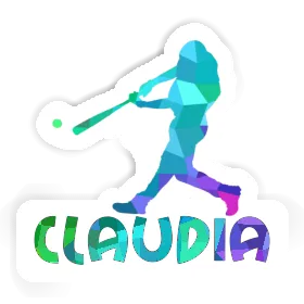 Sticker Claudia Baseball Player Image