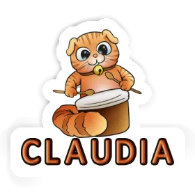 Sticker Drummer Cat Claudia Image