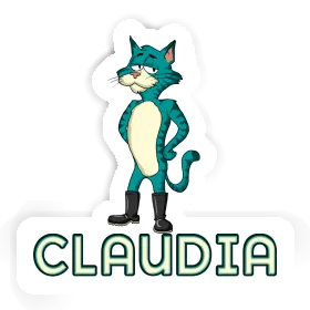 Claudia Sticker Standing Cat Image