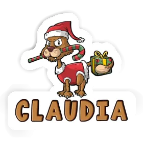 Claudia Sticker Christmas Cat Image