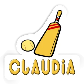 Sticker Claudia Cricket Bat Image