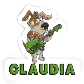 Claudia Sticker Guitarist Image