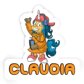 Sticker Hip-Hop Unicorn Claudia Image