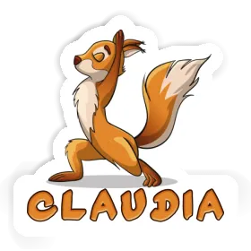 Sticker Yoga Squirrel Claudia Image