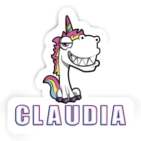 Grinning Unicorn Sticker Claudia Image