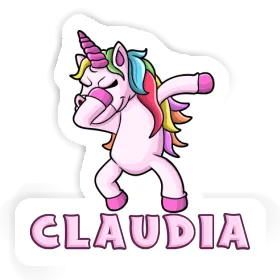 Dabbing Unicorn Sticker Claudia Image