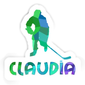 Claudia Sticker Hockey Player Image