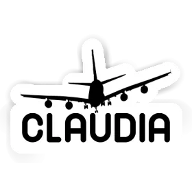 Sticker Claudia Airplane Image