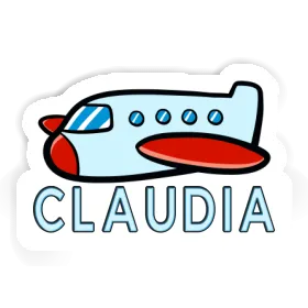 Claudia Sticker Airplane Image