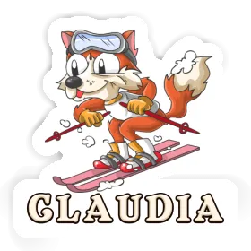 Sticker Skier Claudia Image