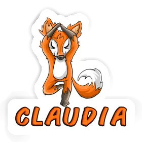 Sticker Yoga Fox Claudia Image