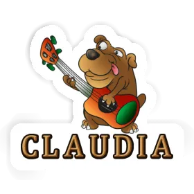 Sticker Guitar Dog Claudia Image