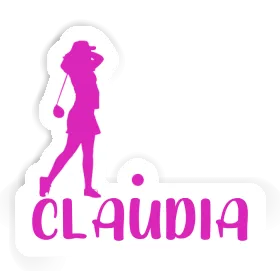 Golfer Sticker Claudia Image