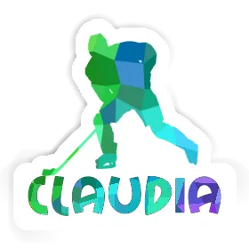 Hockey Player Sticker Claudia Image