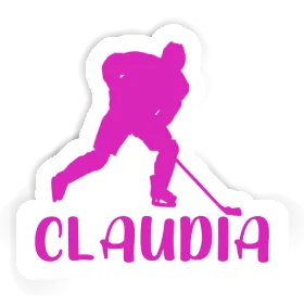 Claudia Sticker Hockey Player Image