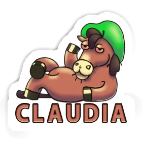 Claudia Sticker Lying horse Image