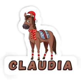 Sticker Claudia Christmas Horse Image