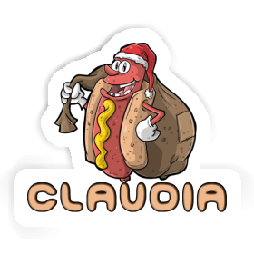 Christmas Hot Dog Sticker Claudia Image