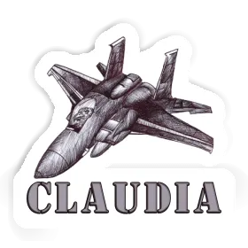 Sticker Claudia Airplane Image