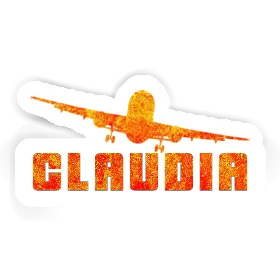 Claudia Sticker Airplane Image