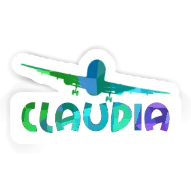 Sticker Claudia Airplane Image