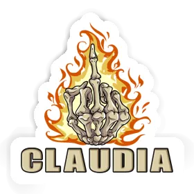 Claudia Sticker Middlefinger Image