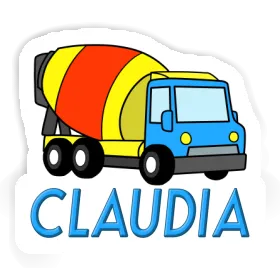 Sticker Mixer Truck Claudia Image