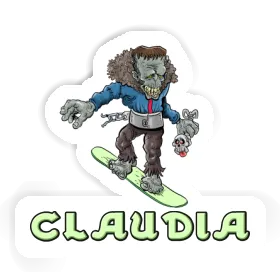 Claudia Sticker Snowboarder Image