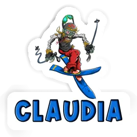 Sticker Freeride Skier Claudia Image