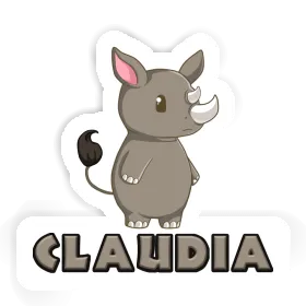 Claudia Autocollant Rhino Image