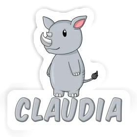 Rhinocéros Autocollant Claudia Image