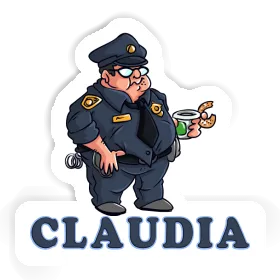 Police Officer Sticker Claudia Image