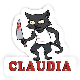 Psycho Cat Sticker Claudia Image