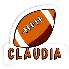 Claudia Sticker Rugby Ball Image