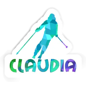 Sticker Claudia Skier Image