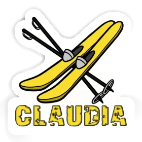 Claudia Sticker Ski Image