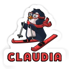 Sticker Skier Claudia Image