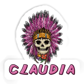 Sticker Claudia Womens Skull Image