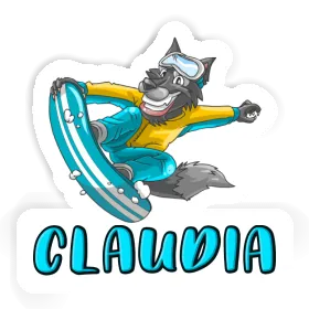 Sticker Claudia Snowboarder Image