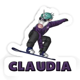 Snowboarder Sticker Claudia Image