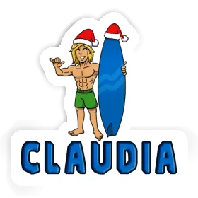 Sticker Christmas Surfer Claudia Image