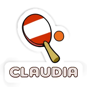 Sticker Claudia Table Tennis Racket Image