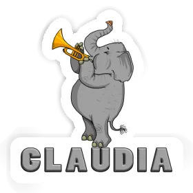 Sticker Claudia Trumpet Elephant Image