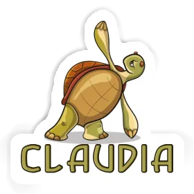 Claudia Sticker Yoga Turtle Image