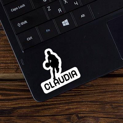 Basketballspieler Sticker Claudia Laptop Image