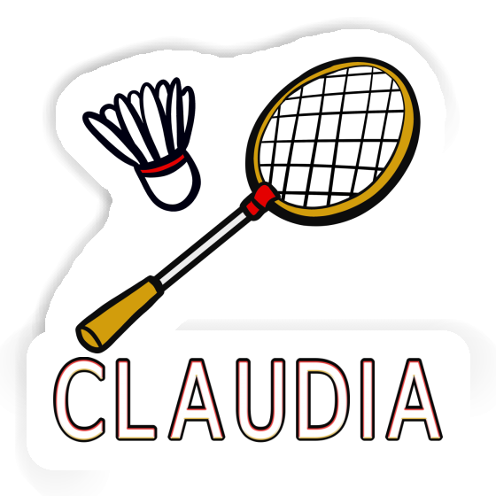 Claudia Sticker Badminton Racket Laptop Image