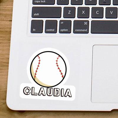 Claudia Aufkleber Baseball Laptop Image