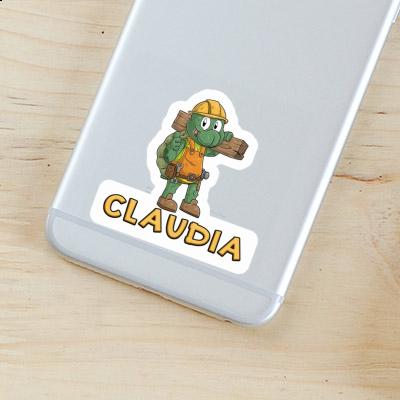 Sticker Claudia Construction worker Notebook Image