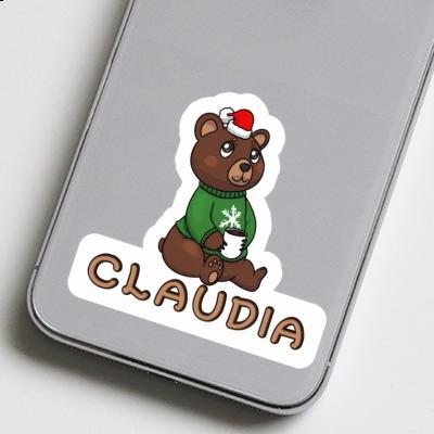 Claudia Sticker Christmas Bear Notebook Image