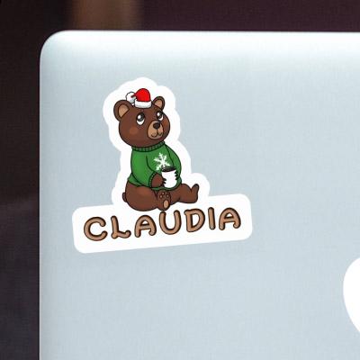 Claudia Sticker Christmas Bear Laptop Image